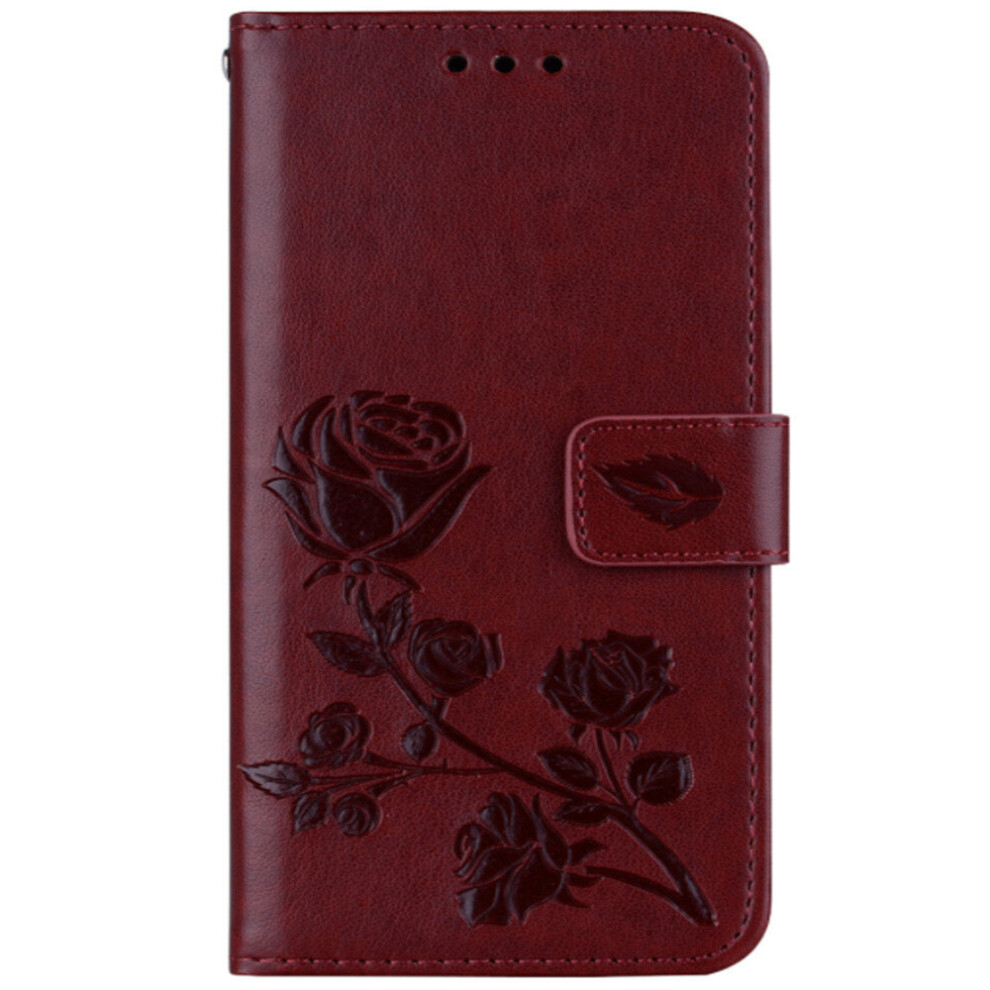 Rose Embossed Horizontal Flip Pu Leather Case For Huawei Mate 20 Lite, With Holder & Card Slots & Wallet (Brown) Brown 700000652758