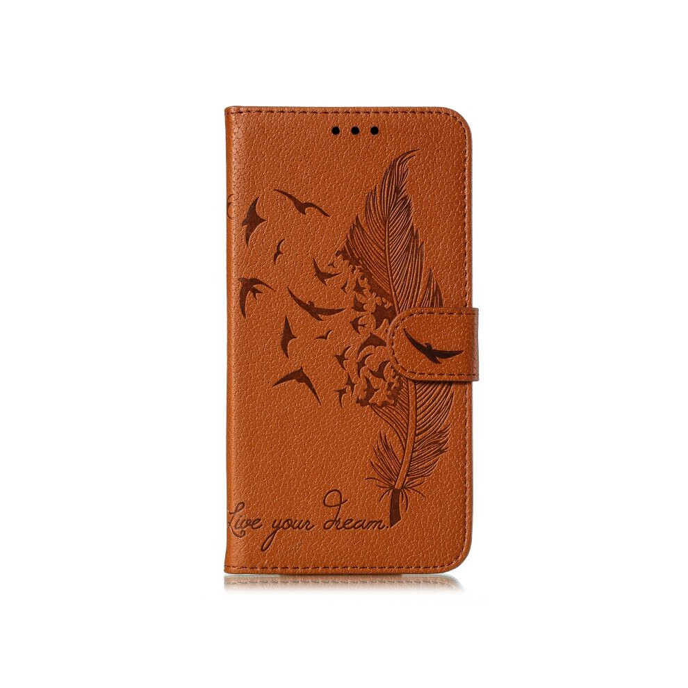 Feather Pattern Litchi Texture Horizontal Flip Leather Case With Wallet & Holder & Card Slots For Huawei P30 Pro(Brown) Brown 700000635027