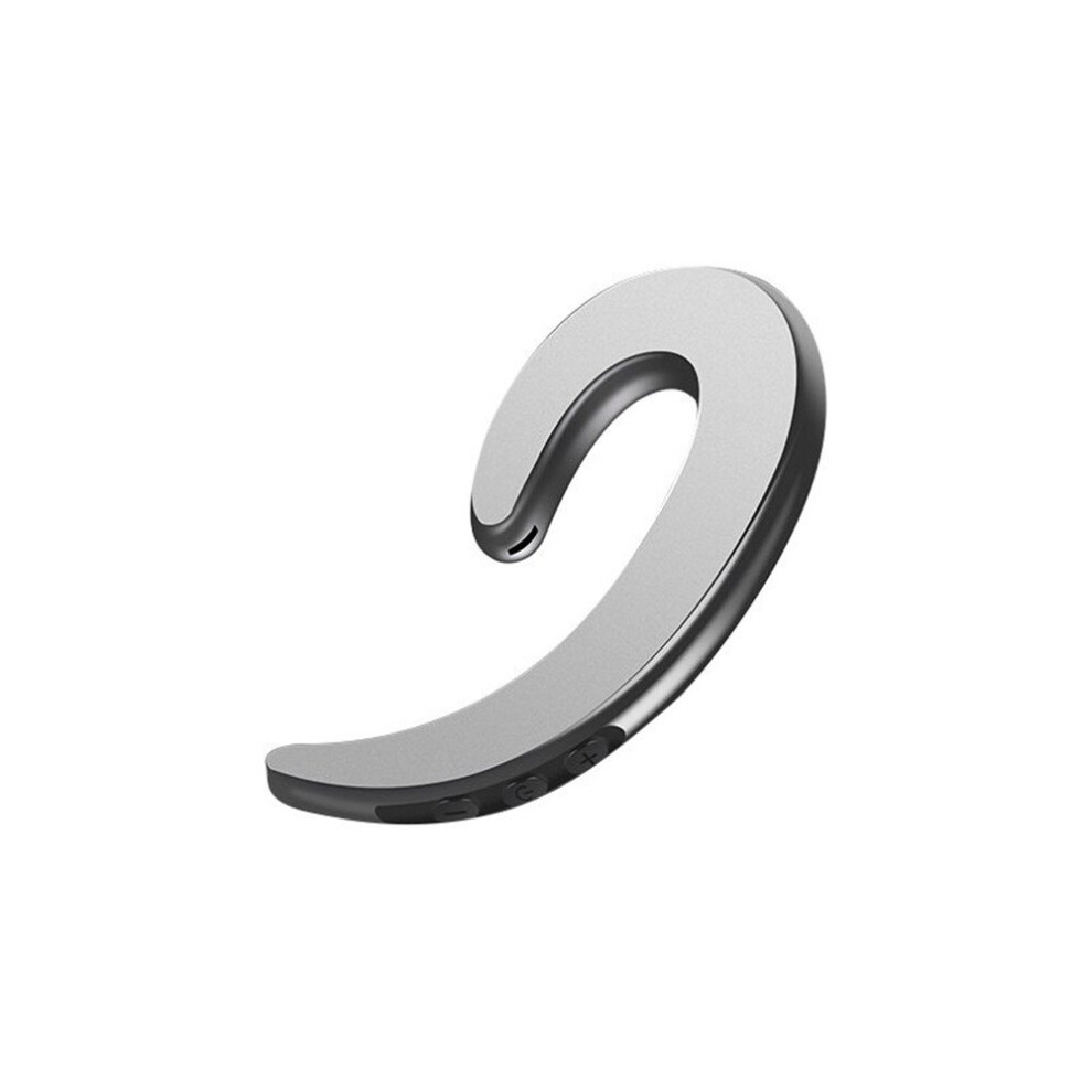 Y12 Mini Bluetooth Earphone Ear Hook Painless Wireless Bone Conduction Headset With Mic For Smartphones - Silver 7061857295240