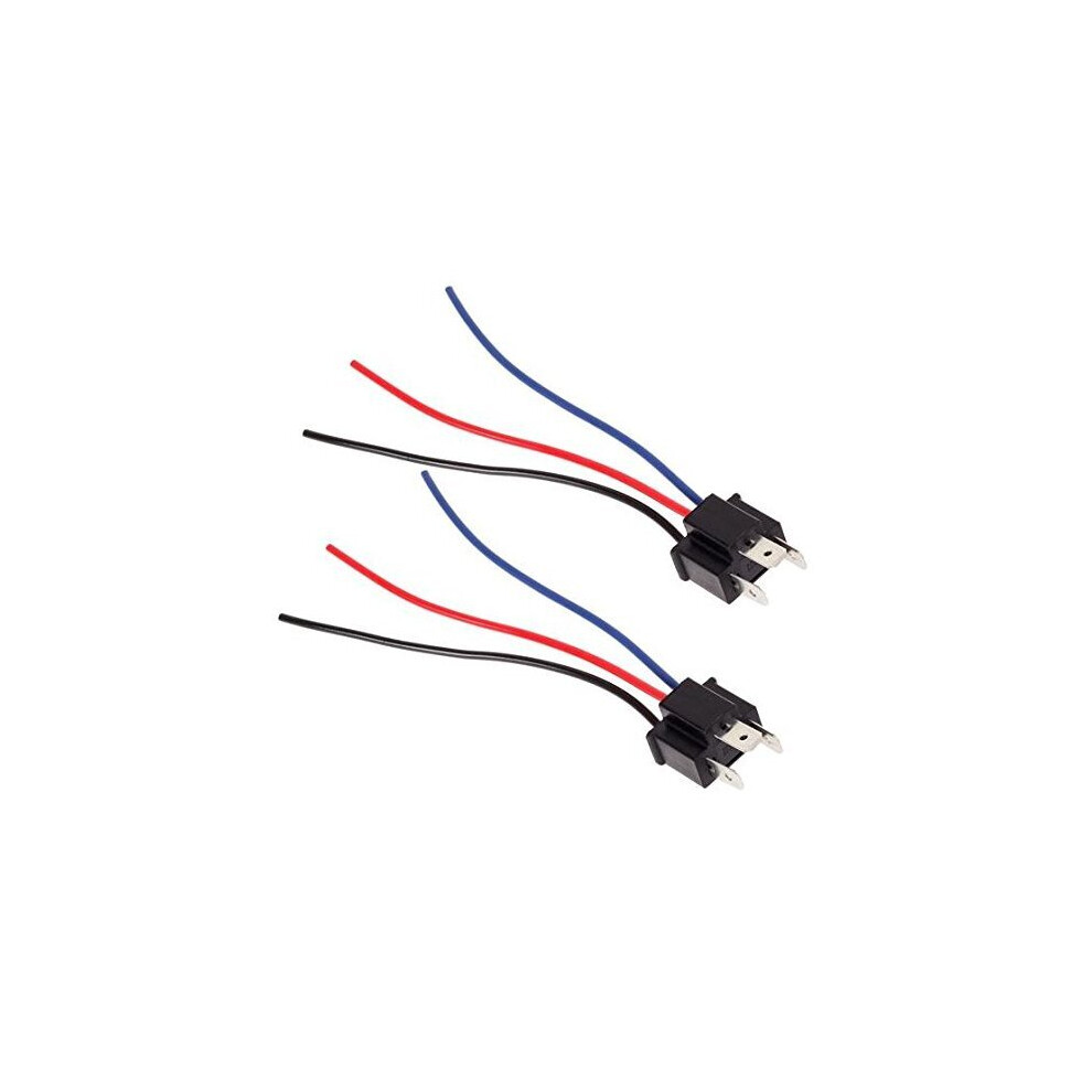 2Set H4 Male Head Extension Connector Plug Socket With Wire Harness Heavy Duty Adapter 7061857200442