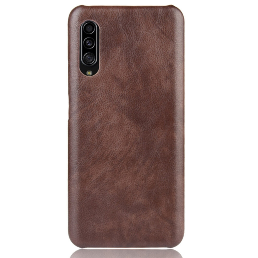 2 Pcs For Galaxy A90 5G Shockproof Litchi Texture Pc + Pu Case(Brown) Brown 700000635089