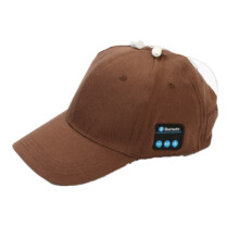 Wireless Bluetooth Earphones Sport Music Cal Baseball Cap Ourdoor Headset Brown