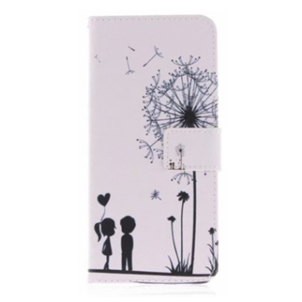 For Huawei P20 Little Couple Dandelion Pattern Horizontal Flip Leather Case With Holder & Card Slots & Wallet 700000670295