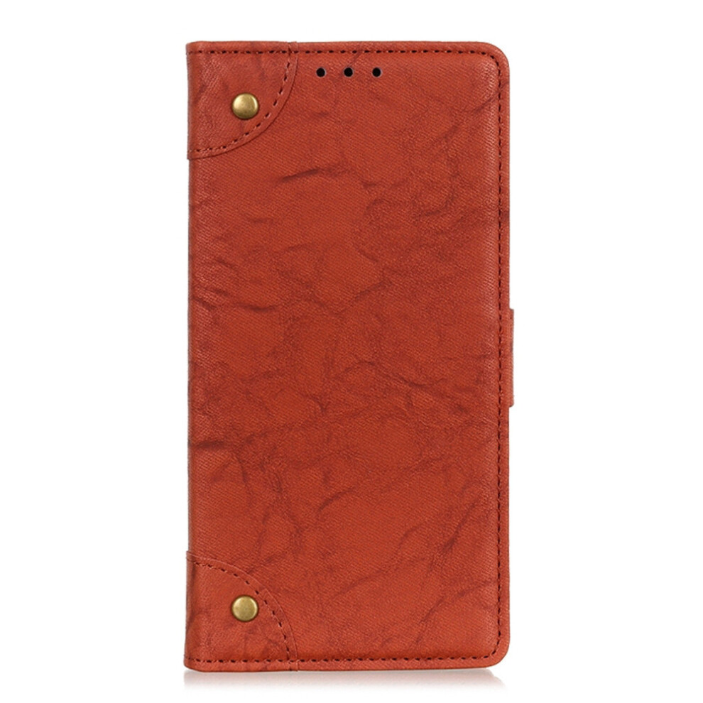 For Huawei P40 Pro Copper Buckle Retro Crazy Horse Texture Horizontal Flip Leather Case With Holder & Card Slots & Wallet(Brown) Brown 777178624788