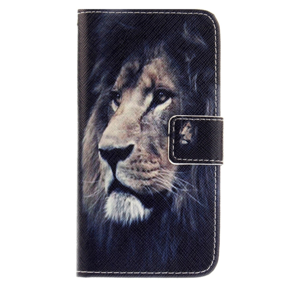 For Huawei P20 Lite Lion Head Pattern Horizontal Flip Leather Case With Holder & Card Slots & Wallet 700000670301