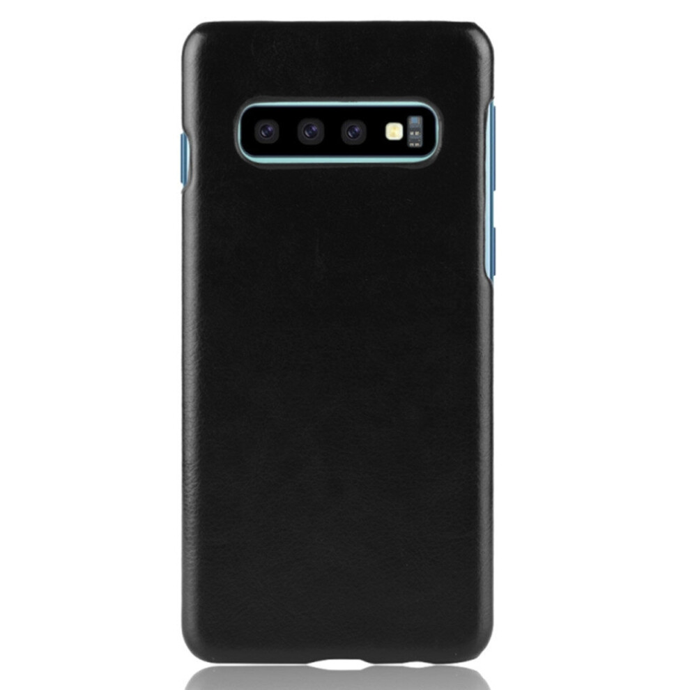 2Pcs Shockproof Litchi Texture Pc + Pu Case For Galaxy S10 (Black) Black 700000660319