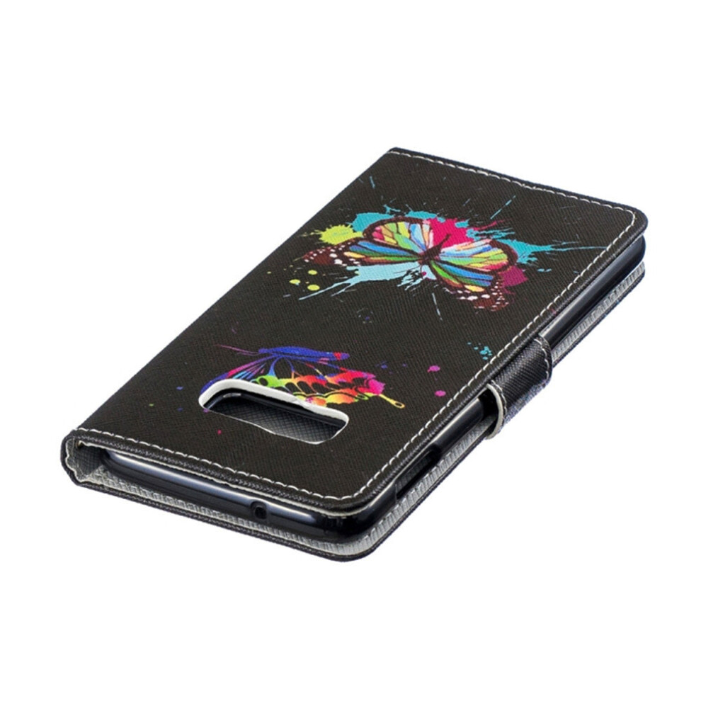 Colored Butterfly Pattern Horizontal Flip Leather Case For Galaxy S10e, With Holder & Card Slots & Wallet 700000660326