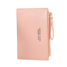 3 Pcs Men's Women's PU Zipper Cash ID Card Credit Card Holder Pure Color Mini Business Card Case Name Card Holder Holiday Gift