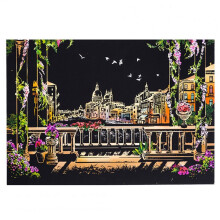 2PCS  Creative DIY Scratch Bright City Night View Scraping Painting World Sightseeing Pictures as Gifts
