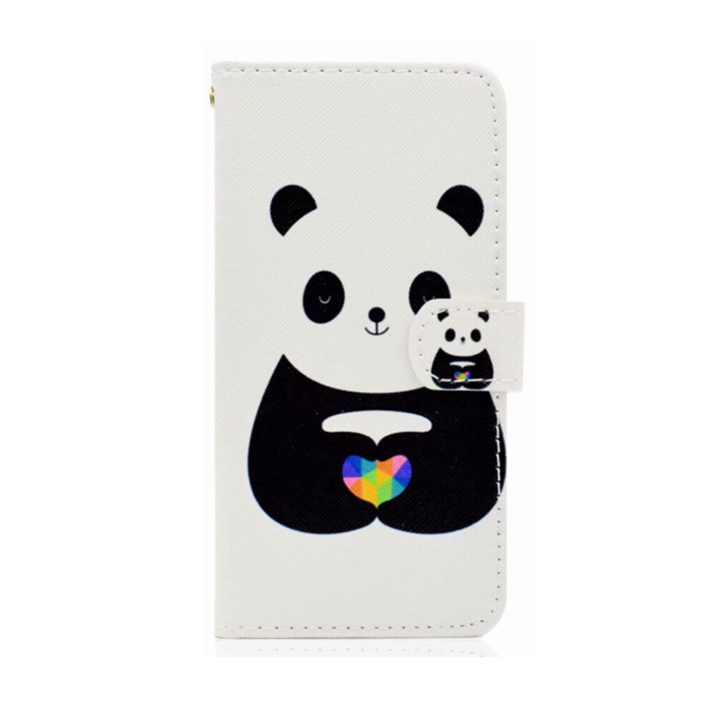 Bear Pattern Colored Drawing Horizontal Flip Leather Case For Galaxy S9, With Holder & Card Slots & Wallet & Lanyard White 700000667899
