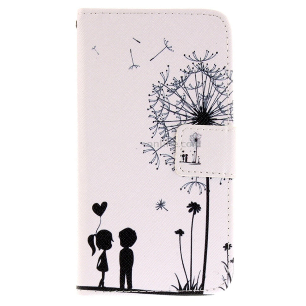 For Huawei Honor 8 Little Couple Dandelion Pattern Horizontal Flip Leather Case With Holder & Card Slots & Wallet 700000670332