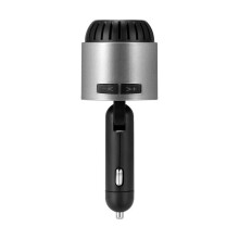 Car MP3 Bluetooth 4.2 Hands Free FM Emitter Player USB Port TF Card 3.5 Voice-frequency Telephony MP3 Player Silver