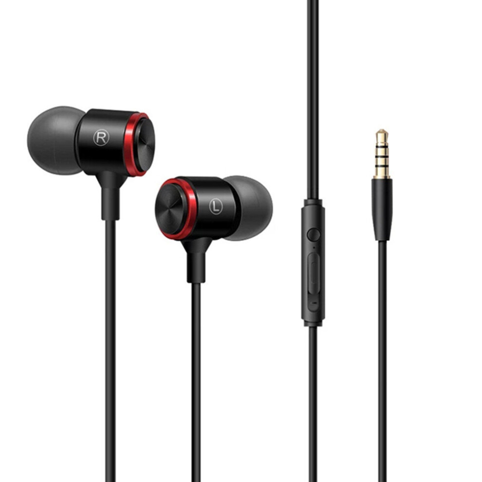 3.5Mm Stereo Bass Headphone In-Ear Wired Earphones, Metal Hifi Earpiece With Mic 7061857278014
