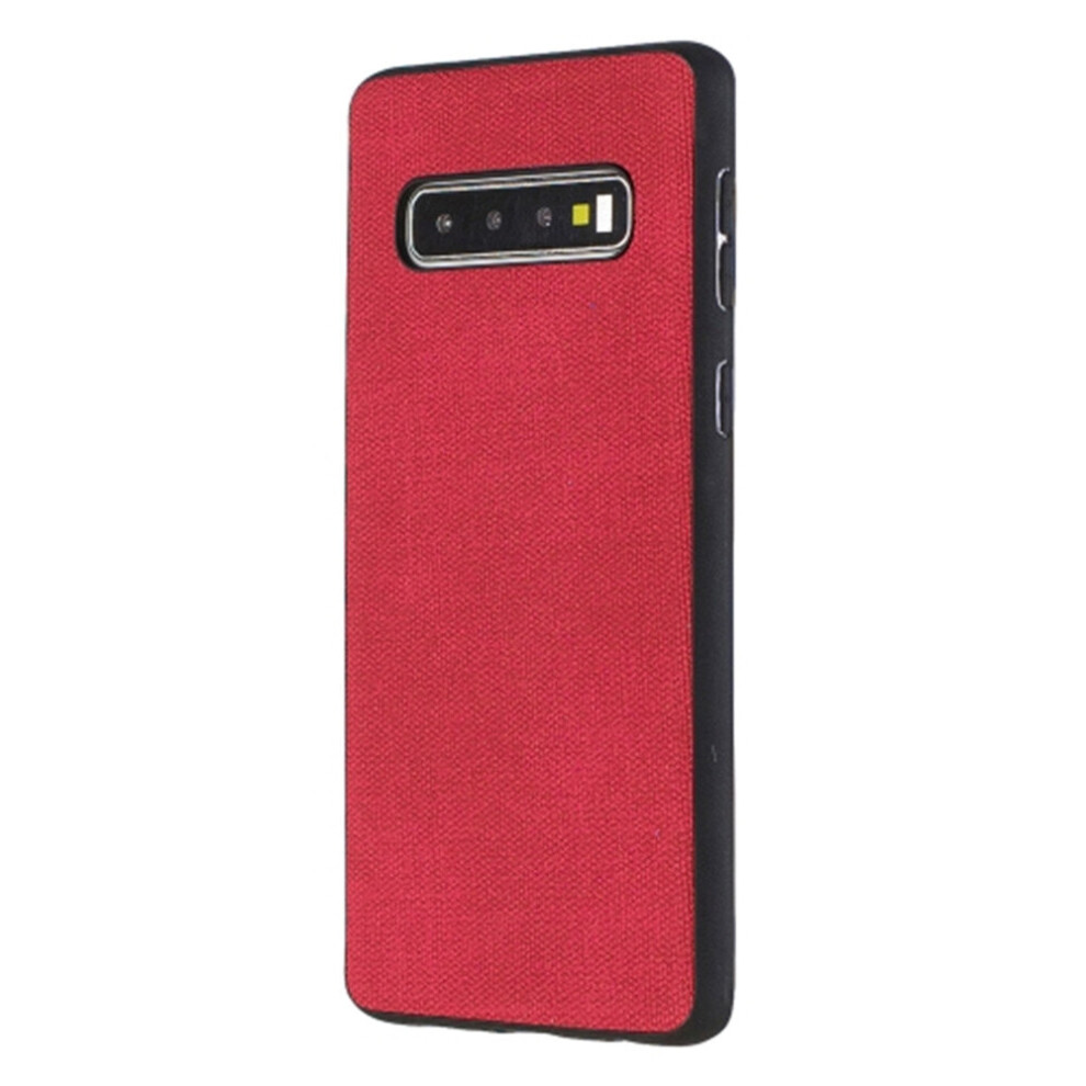 2 Pcs Shockproof Cloth Texture Pc+ Tpu Protective Case For Galaxy S10(Red) Red 700000667950