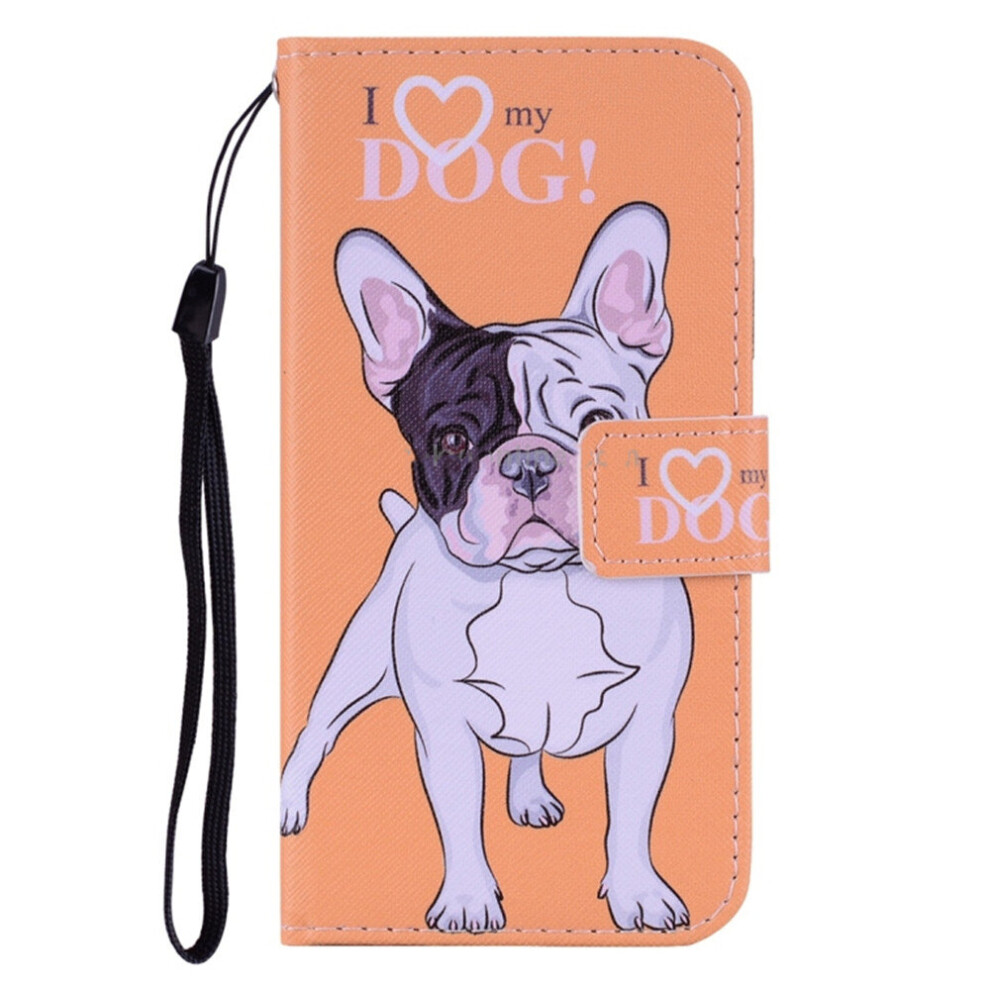 2Pcs Dog Pattern Colored Drawing Horizontal Flip Leather Case For Huawei P30, With Holder & Card Slots & Wallet & Lanyard 700000650389