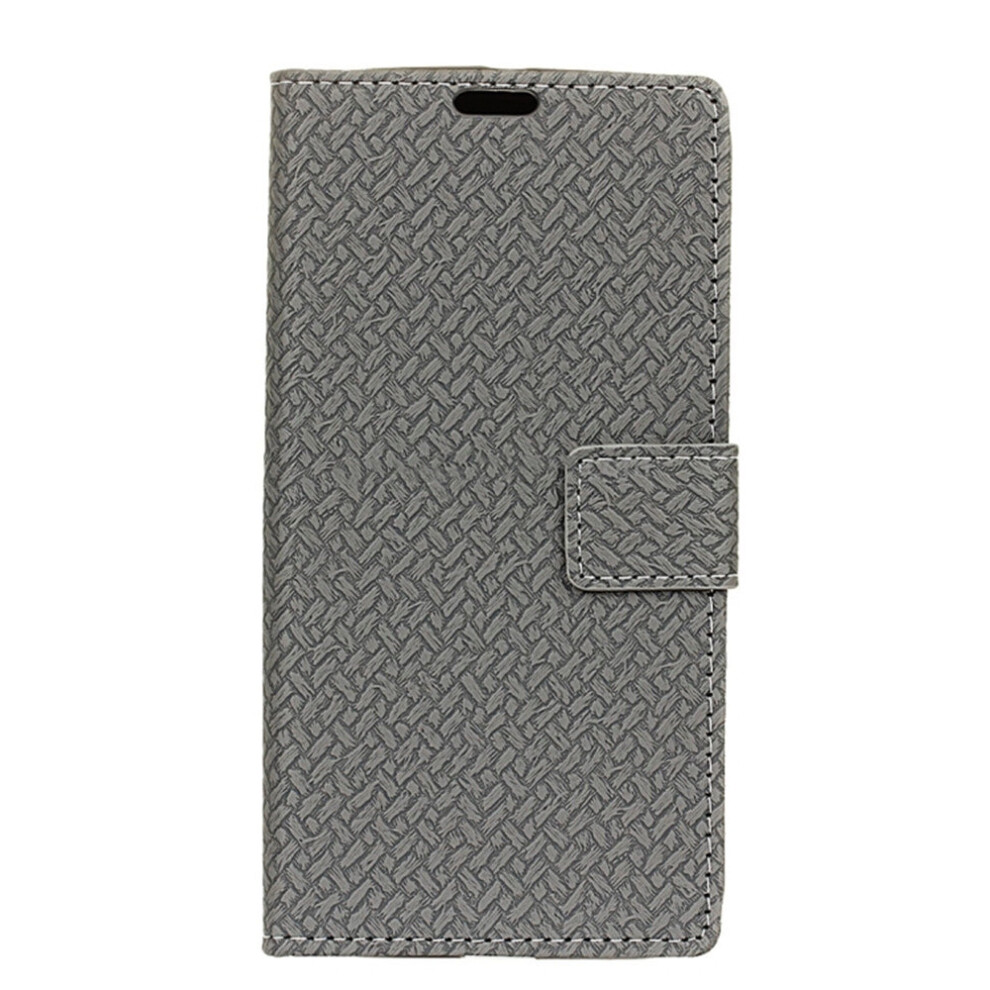 For Sony Xperia Xa1 Knit Texture Horizontal Flip Leather Case With Holder & Card Slots & Wallet & Photo Frame(Grey) Grey 700000670394