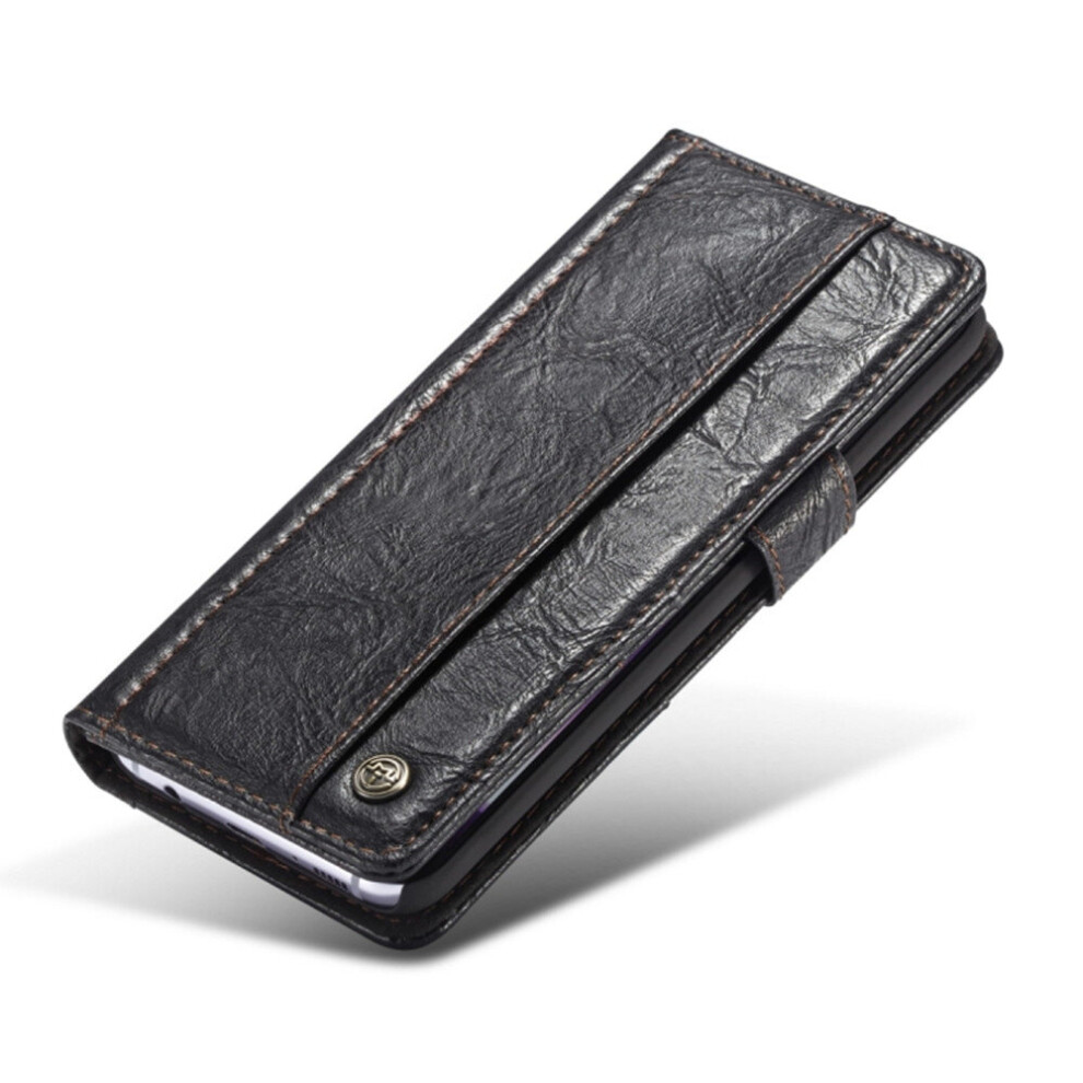For Galaxy S8 + Crazy Horse Texture Horizontal Flip Card Slots Leather Case With Magnetic Clasp & Wallet(Black) Black 777178622296