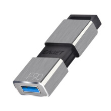 F90 64GB High-speed USB 3.0 Push-pull Zinc Alloy U Disk (Silver Grey)
