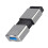 F90 64GB High-speed USB 3.0 Push-pull Zinc Alloy U Disk (Silver Grey) 1