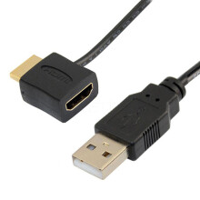 High Quality HDMI Male To Female HDMI Adapter Converter Connector With 50cm USB 2.0 Charger Power Supply Cable
