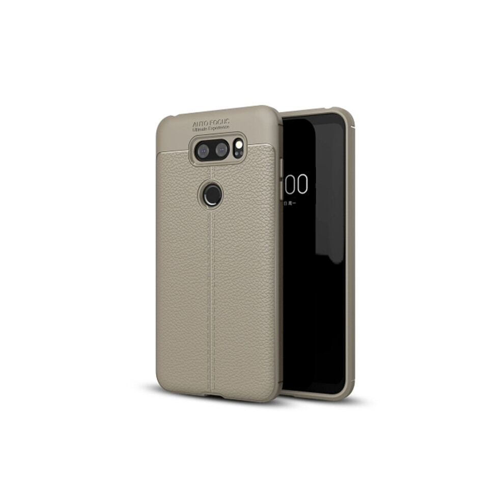 2Pcs For Lg V30s Litchi Texture Soft Tpu Protective Back Cover Case 700000658019