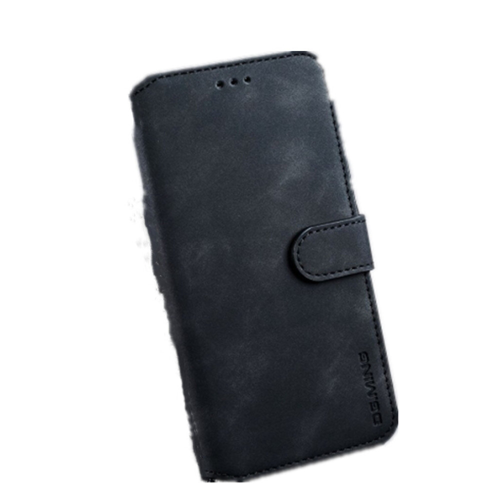 Retro Oil Side Horizontal Flip Case For Huawei Y9 (2019), With Holder & Card Slots & Wallet (Black) Black 700000660456
