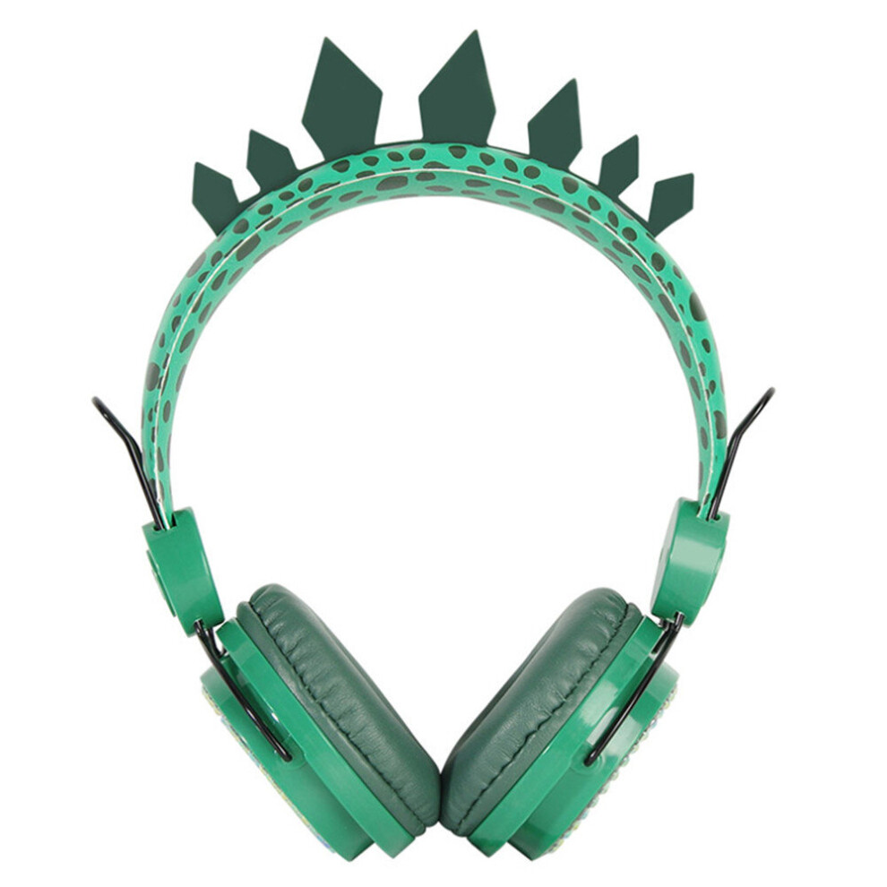 Cute Dinosaur Wired Headphones Children Music Stereo Headsets 3.5Mm Headphone For Learning Games Mobile Phone Headphones 7061857278144