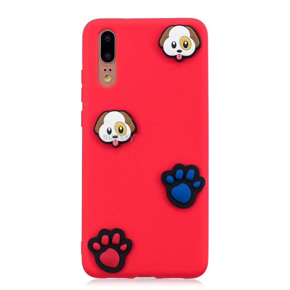2Pcs Paster Pattern Soft Tpu Protective Case For Huawei P20 Pro(Puppy) 777178619975