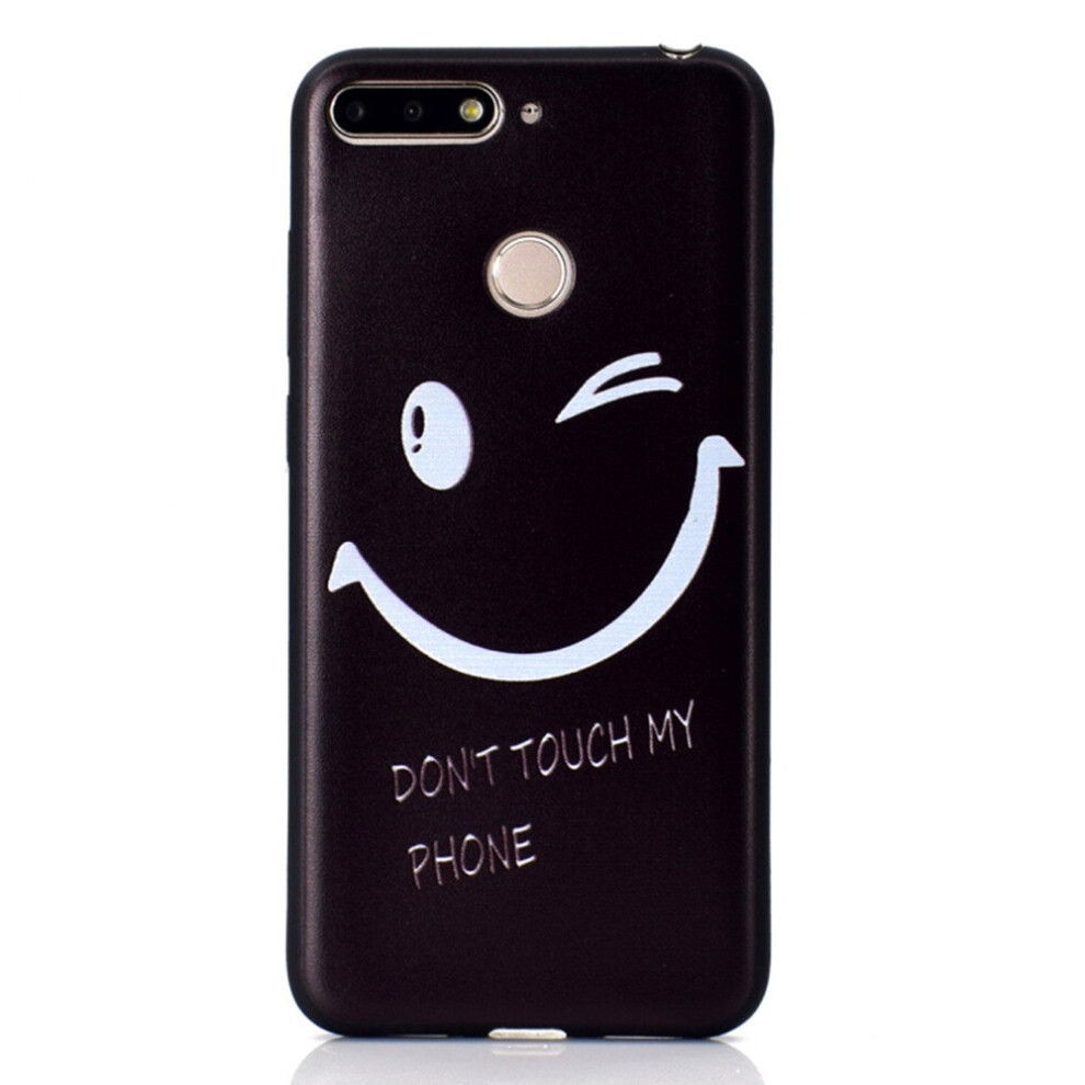 2 Pcs Painted Soft Tpu Protective Case For Huawei Honor 7A(Smiling Face) 777178619968