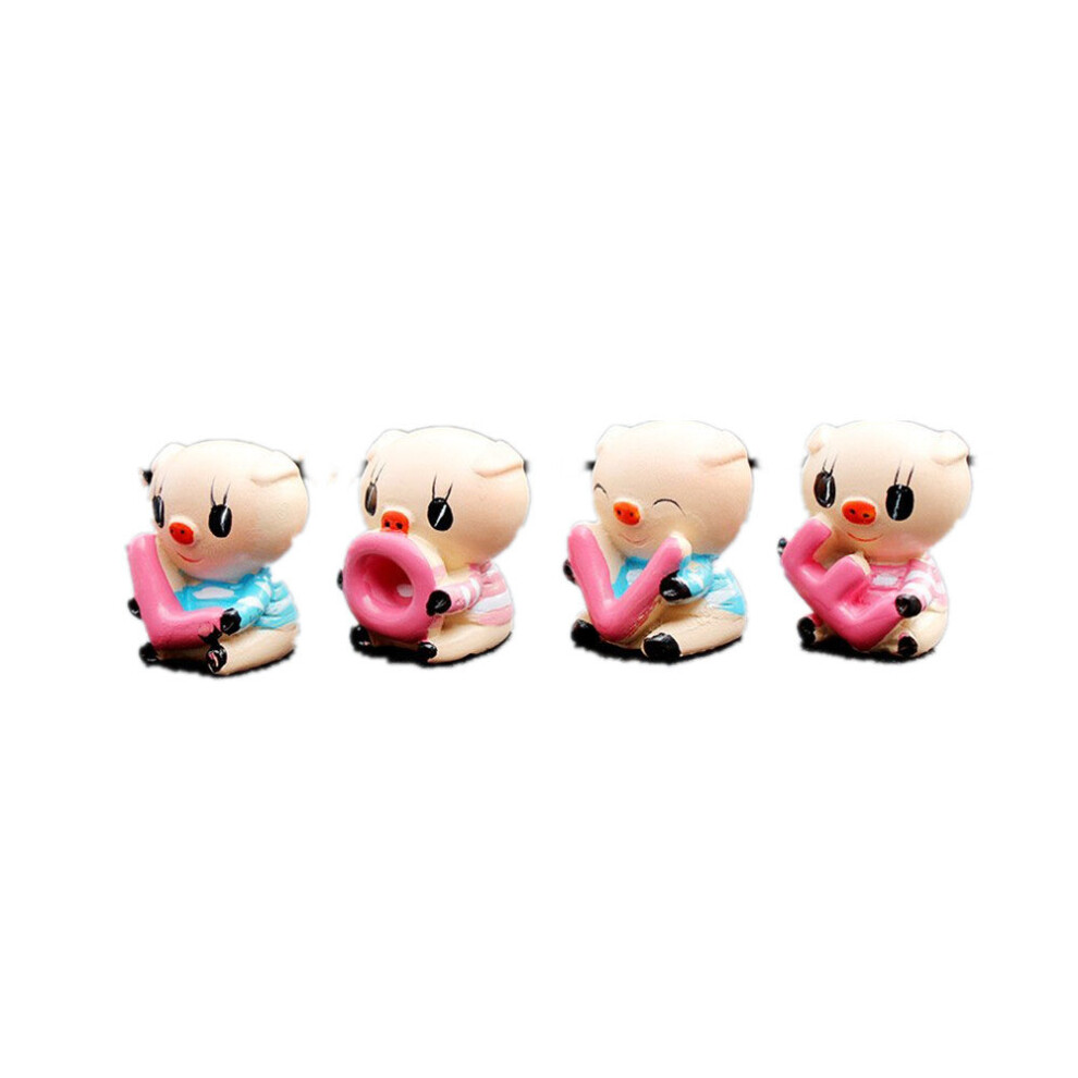 3Set Cute Small Love Pig Cartoon Car Ornament Automobile Auto Dashboard Decoration Toy Gift 7061857200725