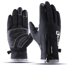 Autumn Winter Warm Telefingers Gloves Riding Driving Thicken Gloves for Men black_M