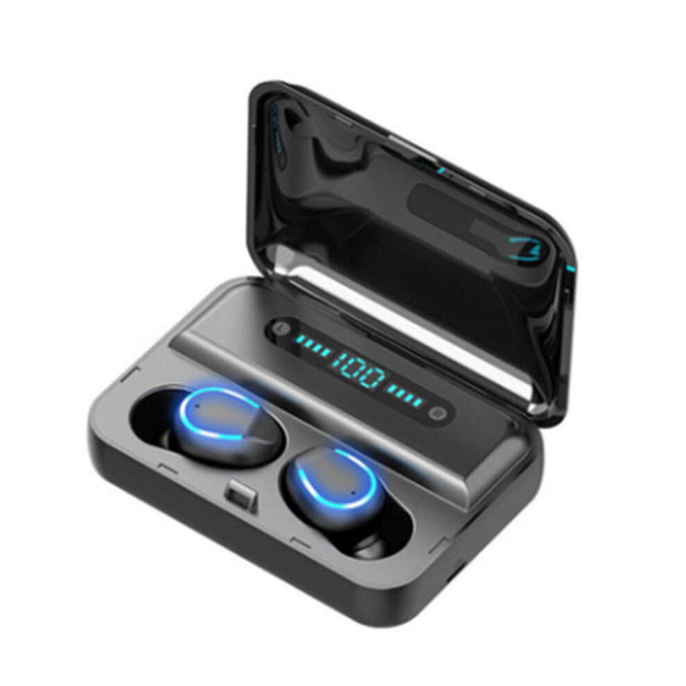 F9-5 Wireless Bluetooth Earphone Luminous Led Display Tws Earbuds Headphones 5.0 F9-5 Luminous Black 700000588064