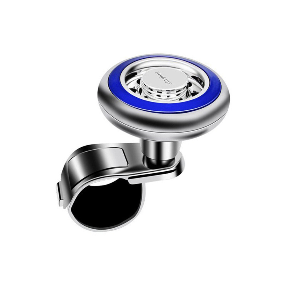 2Pc Car Steering Wheel Knob Booster Ball Metal Bearing Truck Power Handle Spinner Auxiliary Grip Turning Helper Blue 7061857203221