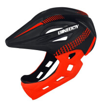 Children Helmets Boys Girls Protective Gear Bicycle Balance Bike Riding Protection Full Face Helmets Black red_S