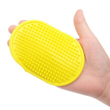 5PCS Adjustable Oval Shape Bath Massage Brush for Pet Dogs Cleaning Supplies 42335 new_yellow