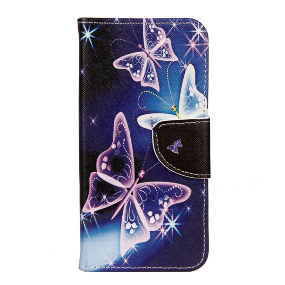 For Huawei P20 Pro Crystal Butterflies Pattern Horizontal Flip Leather Case With Holder & Card Slots & Wallet Purple 777178620117