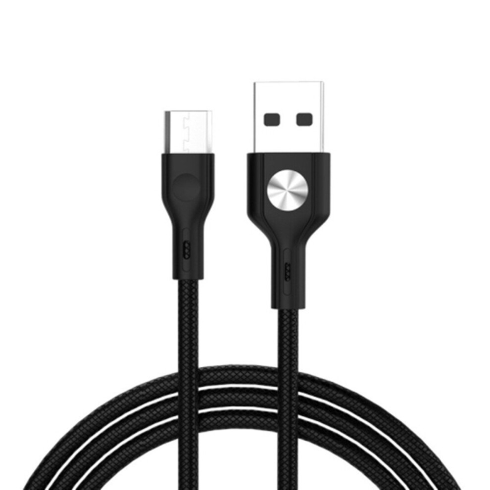 Cd Texture Micro Usb To Usb 2.4A Charging Usb Data Cable Fast Charging Usb Data Cable For Galaxy, Lg, Huawei, Xiaomi And Other Smartphones (Black) Black 700000653243
