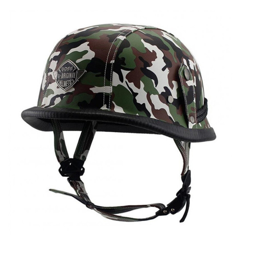 Helmet Personal Retro Cruiser Motorcycle Helmet Camouflage Green XL-image-OPC-P6ZBM59-NEW