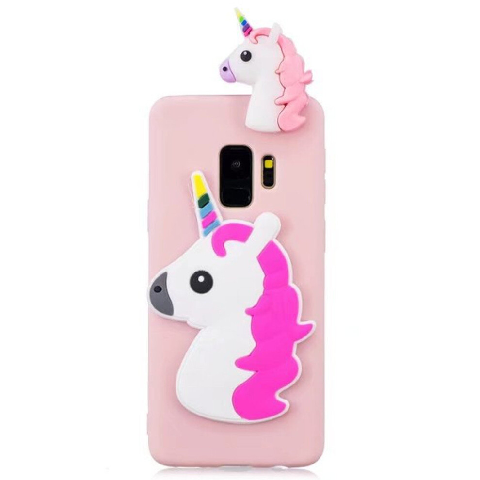 For Huawei P10 Lite 3D Unicorn Pattern Tpu Protective Back Cover Case(Dark ) Pink 777178620193