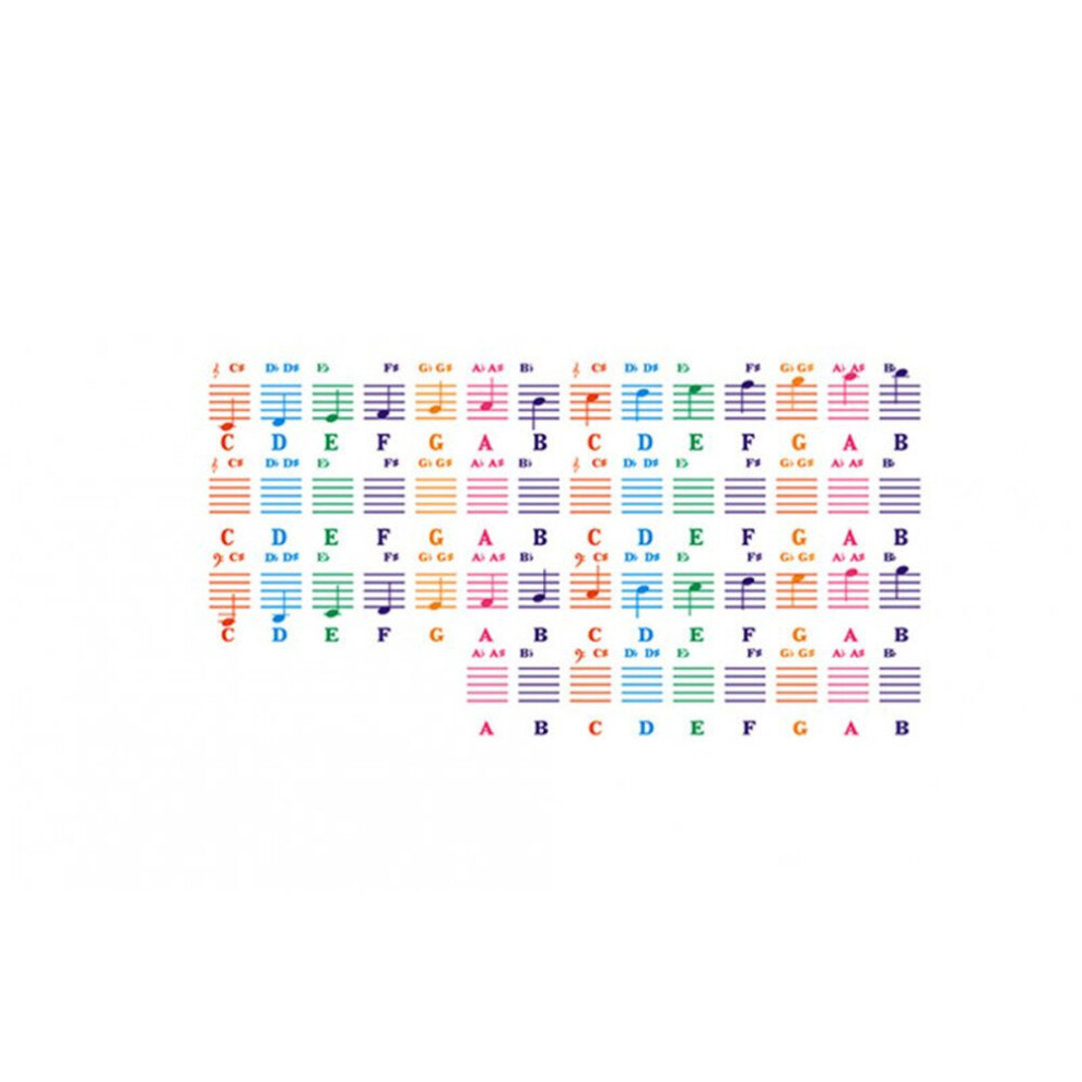 Photos - Other for Computer Keshen Colorful 88 Key Electronic Keyboard Piano Stave Note Sticker for White Keys 