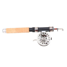 Winter Fishing Rod Combination Ice Fishing Rod with Metal Fishing Reel Outdoor Portable Spinning Casting Fishing Reel Tackle Set with guide ring
