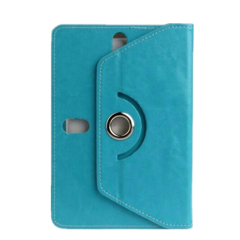 2Pcs Universal 360 Degree Rotating Four Hook Leather Tablet Protection Case Sky Blue_7 Inch 700000573312