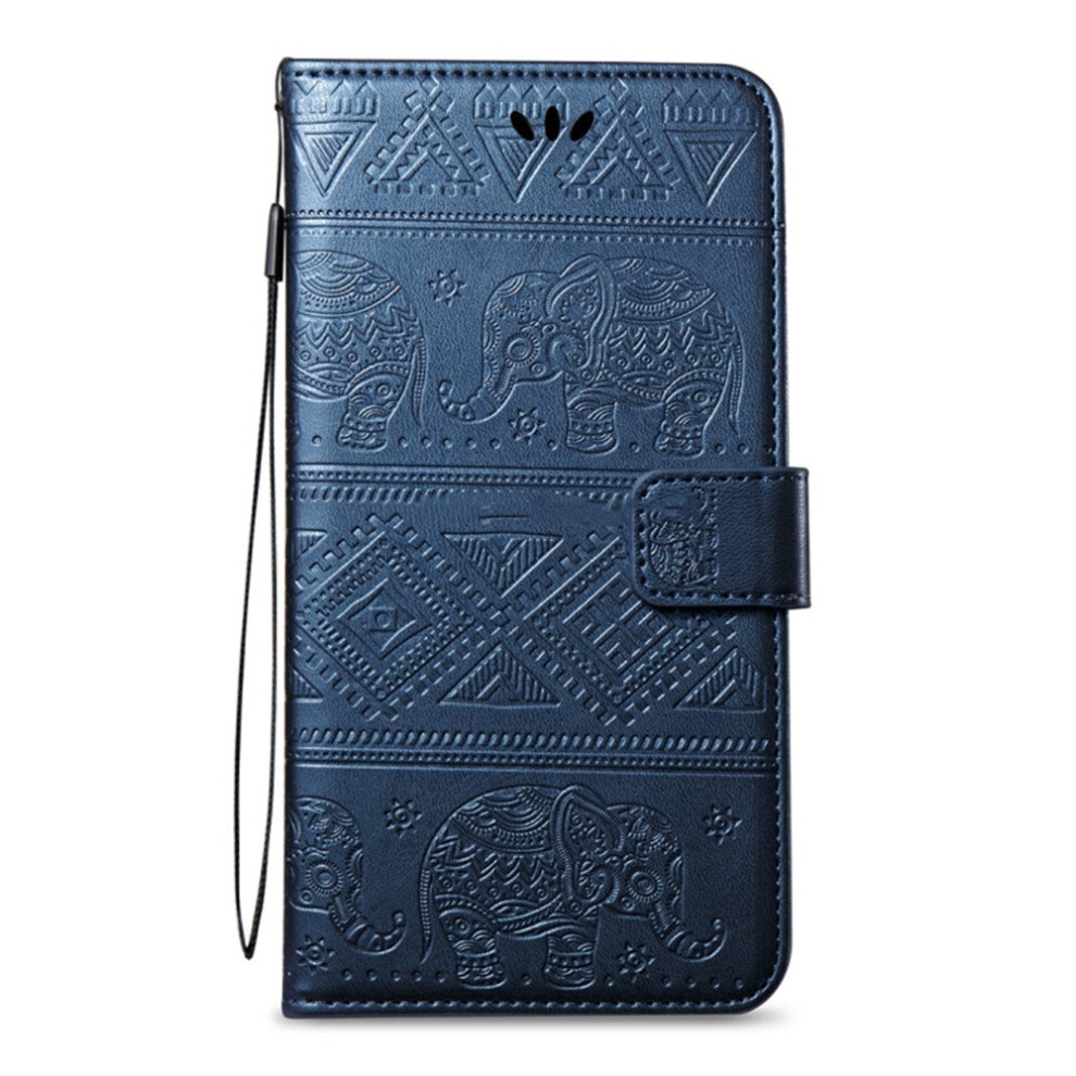 For Galaxy A8+ (2018) Elephant Embossing Horizontal Flip Leather Case With Holder & Card Slots & Wallet & Lanyard 700000663310