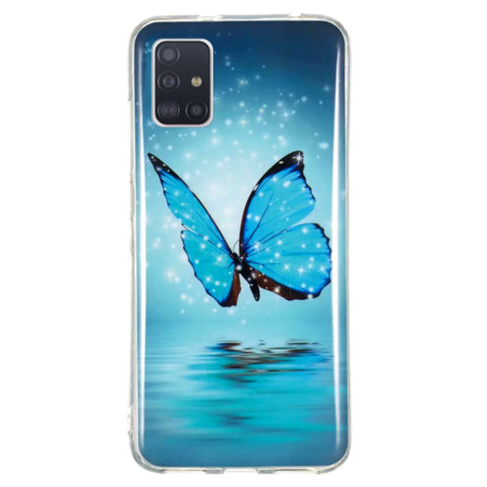 2Pc Luminous Butterfly Pattern Shockproof Tpu Protective Case For Xiaomi Redmi Note 7 700000660784