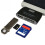 USB-C Card Reader & OTG Hub - USB 3.1, SD/TF Card Support, Type-C Reversible, USB Output, for MacBook, Windows & Android, Black 3