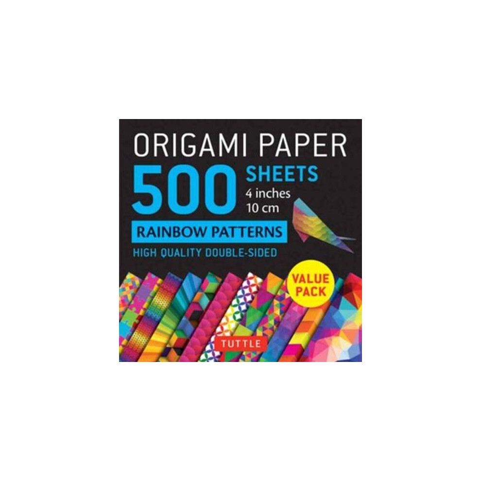 Origami Paper 500 Sheets Rainbow Patterns 4" (10 Cm) | Notebook / Blank Book Size 4