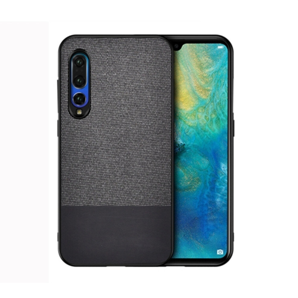 Shockproof Splicing Pu + Cloth Protective Case For Huawei P30 (Black) Black 700000652598