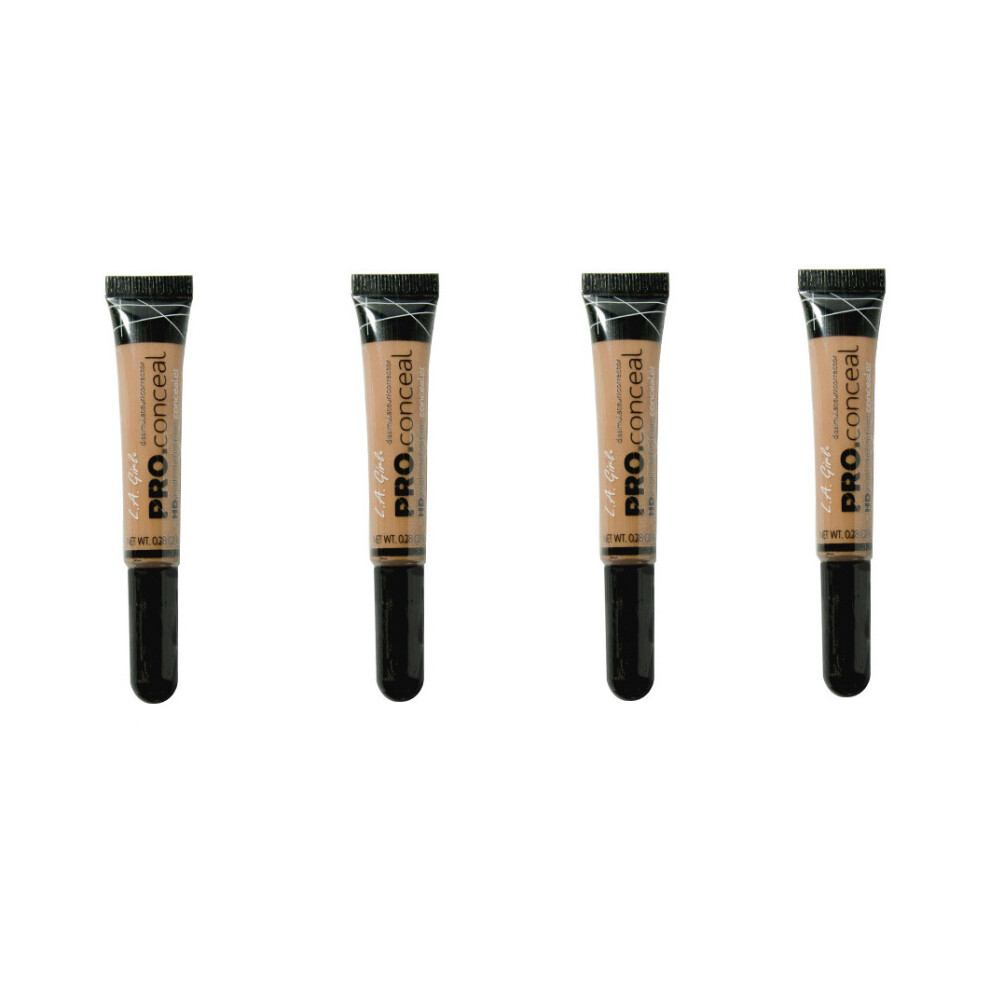 L.A. Girl Pro Conceal HD High Definition Concealer Medium Bisque 8g x4