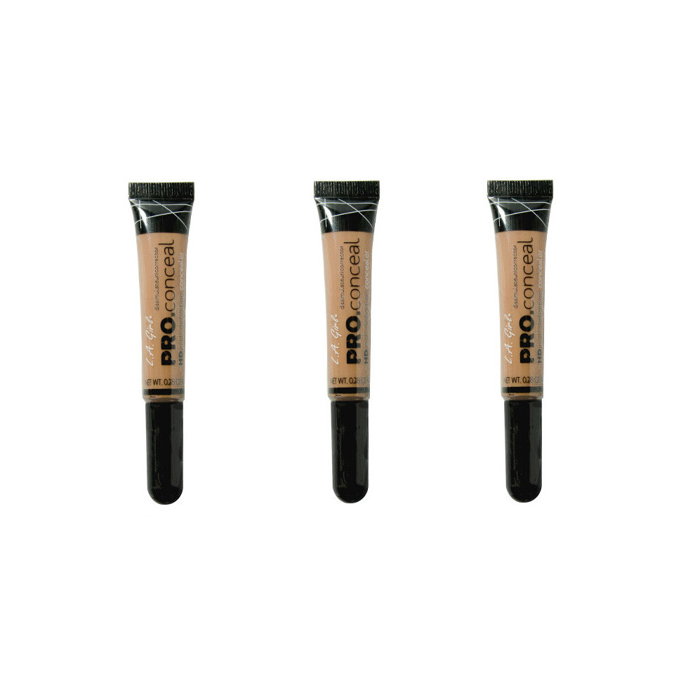 L.A. Girl Pro Conceal HD High Definition Concealer Medium Bisque 8g x3