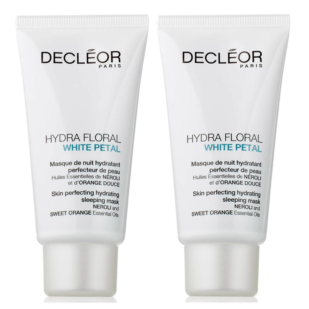 Decleor Hydra Floral White Petal Skin Perfecting Hydrating Sleeping Mask 50ml Duo Pack